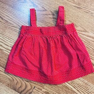 baby Gap Red With White Polka Dots Tank Top Size 6-12 Months